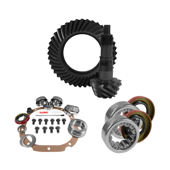 8.8" Ford 4.11 Rear Ring & Pinion, Install Kit, 2.99" OD Axle Bearings & Seals