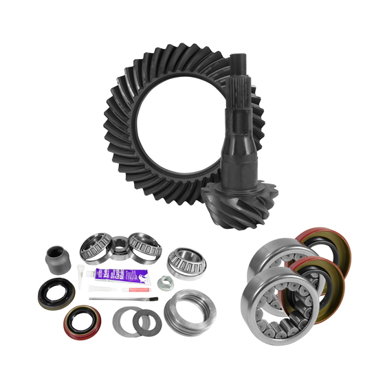 9.75" Ford 3.55 Rear Ring & Pinion, Install Kit, 2.99" OD Axle Bearings & Seals