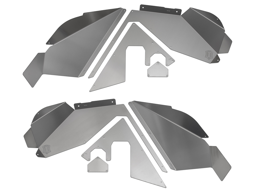 ICON Impact Armor 2007-18 Jeep Wrangler JK Modular Front Fender Liner Kit, Raw