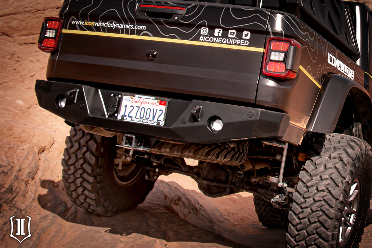 ICON Impact Armor 2020-Up Jeep Gladiator JT Pro Series Rear Bumper