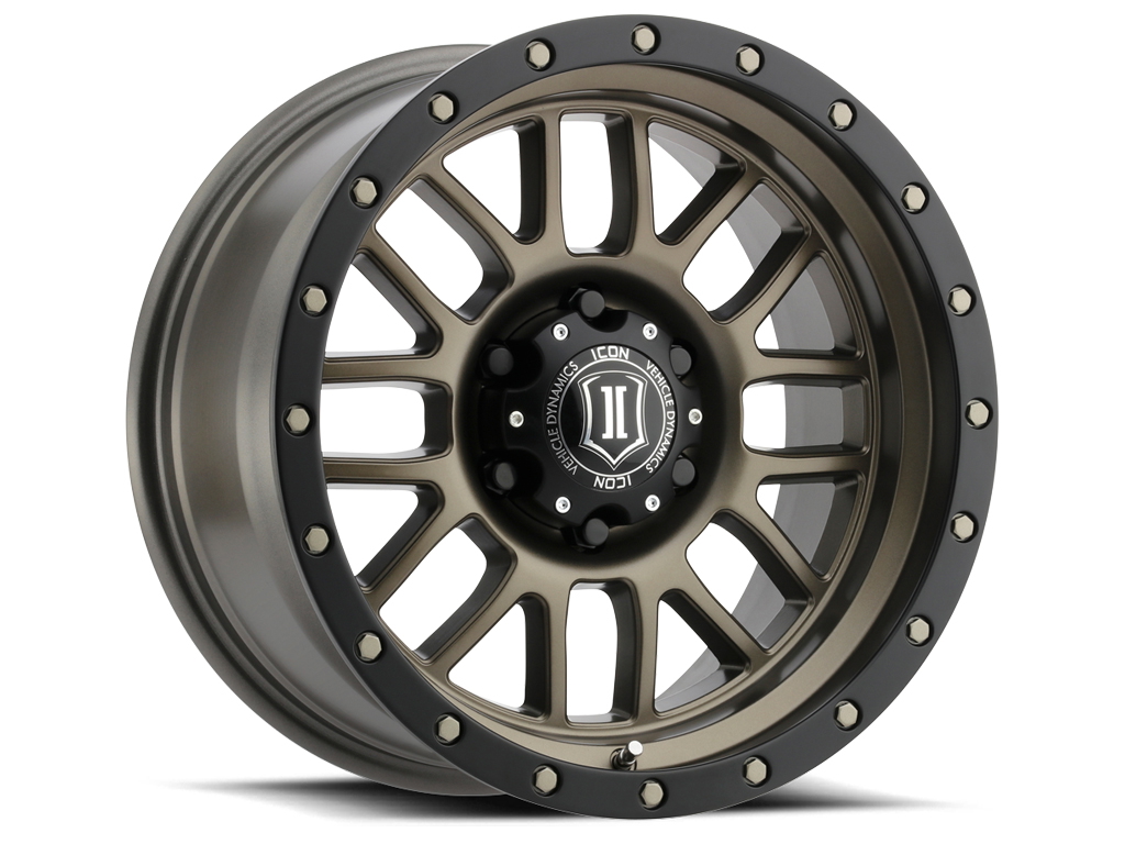 ICON Alloys Alpha, Bronze, 17 x 8.5 / 17 x 8.5 / 6 x 135, 6mm Offset, 5" BS