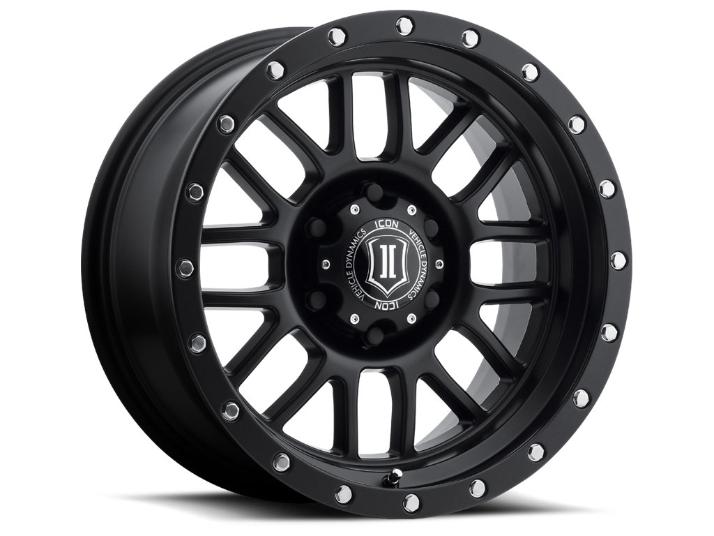 ICON Alloys Alpha, Satin Black, 17 x 8.5 / 6 x 135, 6mm Offset, 5" BS