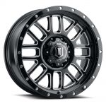 ICON Alloys Alpha, Gloss Black, Milled Windows, 20x9 / 5x150, 16mm OS, 5.625" BS