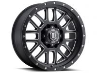 ICON Alloys Alpha, Satin Black, Milled Windows, 20x9 / 6x135, 16mm OS, 5.625" BS