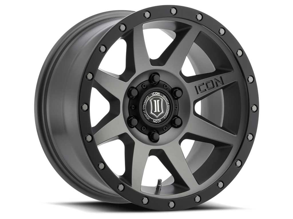 ICON Alloys Rebound, Titanium, 17 x 8.5 / 5 x 5, -6mm Offset, 4.5" BS