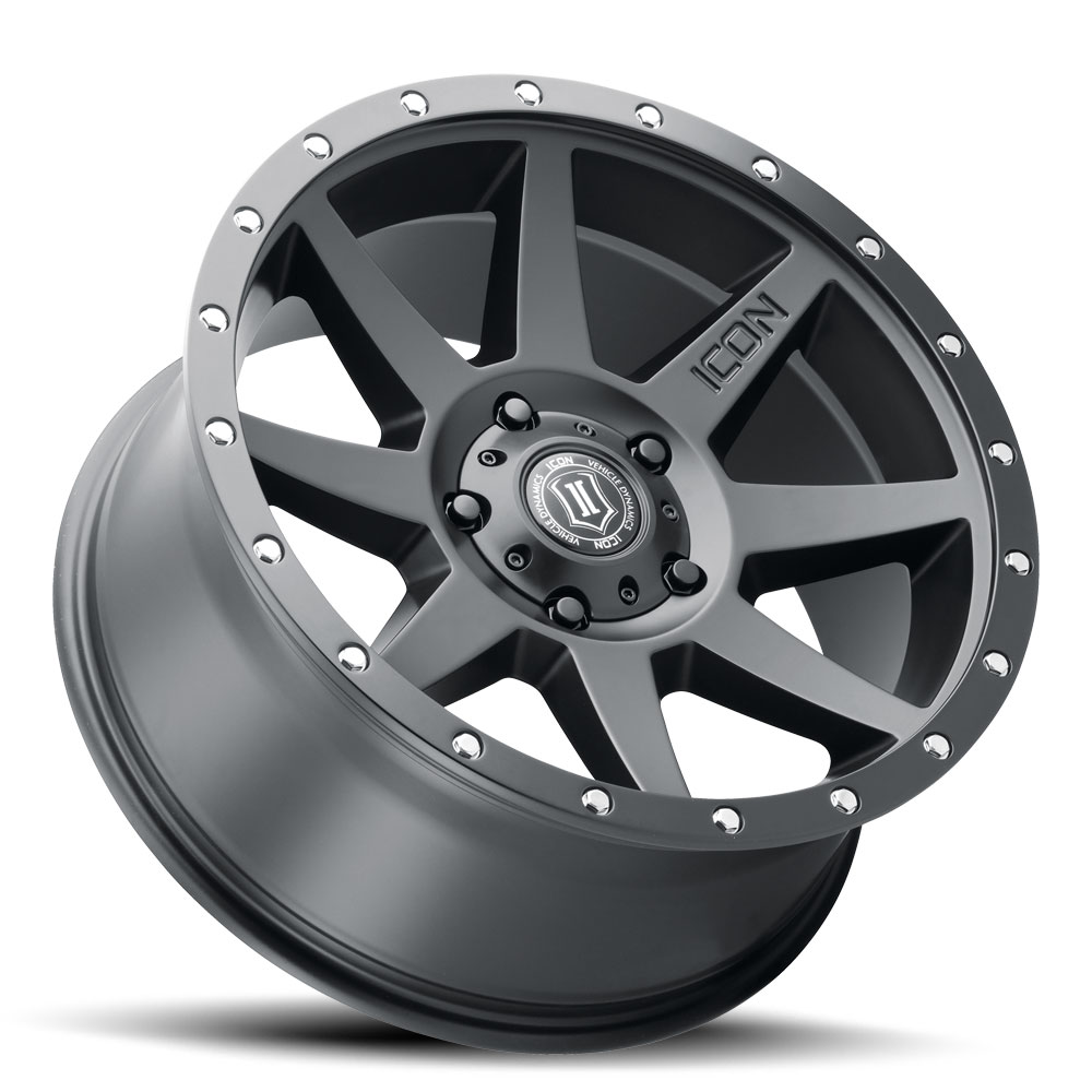 ICON Alloys Rebound, Satin Black, 20 x 9 / 5 x 150, 16mm Offset, 5.625" BS