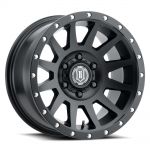 ICON Alloys Compression, Satin Black, 17 x 8.5 / 5 x 5, -6mm Offset, 4.5" BS