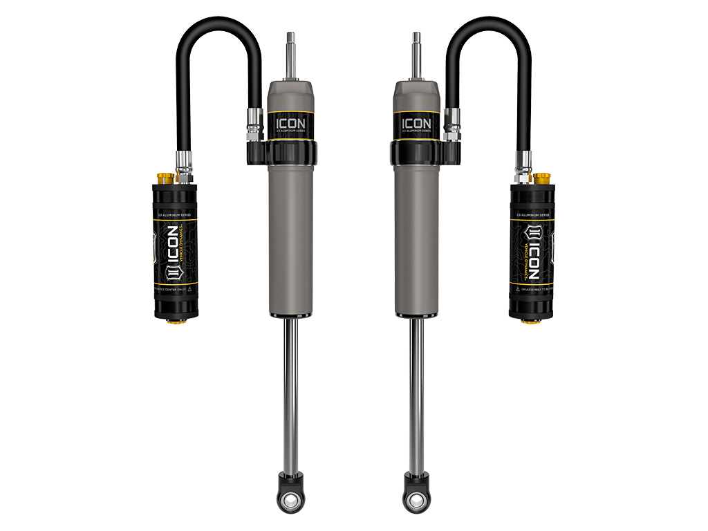 ICON 1996-2002 Toyota 4Runner, 0-2" Lift, Rear, V.S. 2.5 Aluminum Series Shock Absorbers, Remote Reservoir w/ CDCV, Pair