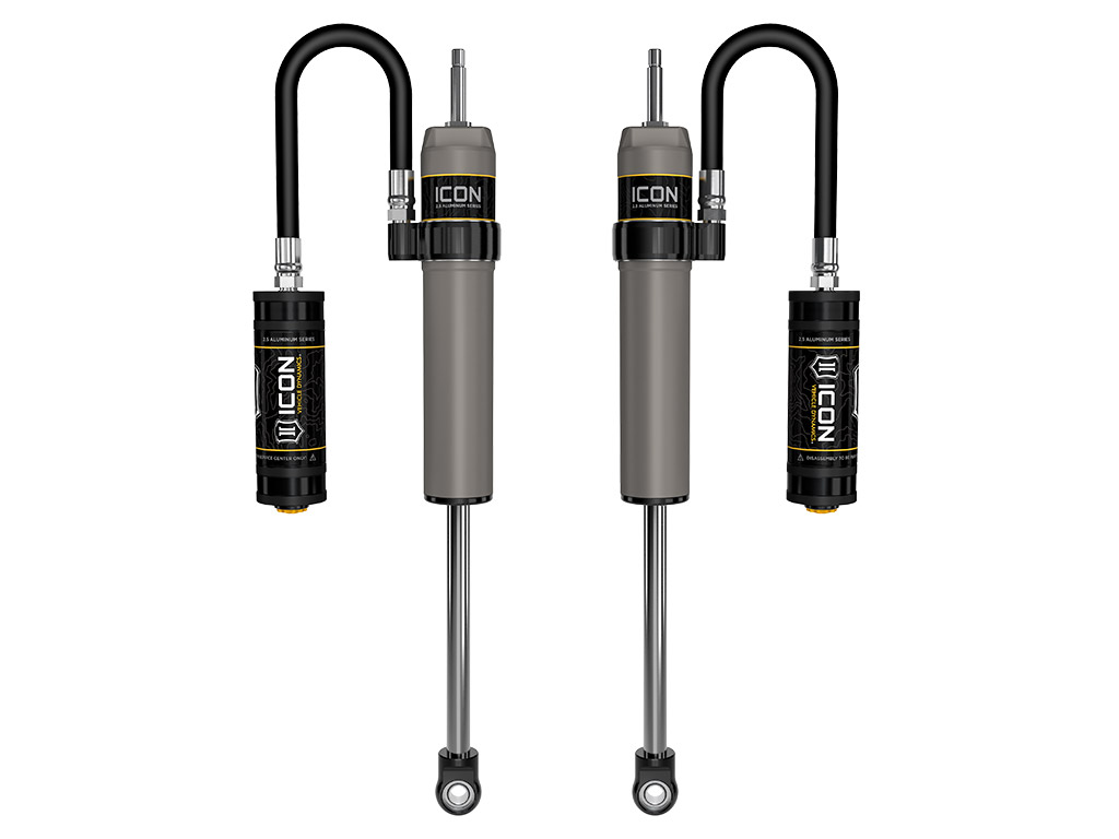ICON 1991-2007 Toyota Land Cruiser 80/100 Series, 4-6” Lift, Rear, V.S. 2.5 Aluminum Series Shock Absorbers, Remote Reservoir, Pair
