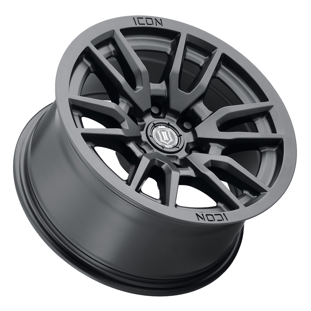 ICON Alloys Vector 6, Satin Black, 17 x 8.5 / 6 x 120, 0mm Offset, 4.75" BS