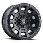 ICON Alloys Thrust, Satin Black, 17 x 8.5 / 5 x 4.5, 0mm Offset, 4.75" BS