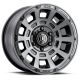 ICON Alloys Thrust, Smoked Satin Black, 17 x 8.5 / 5 x 4.5, 0mm Offset, 4.75" BS