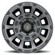 ICON Alloys Thrust, Smoked Satin Black, 17 x 8.5 / 5 x 4.5, 0mm Offset, 4.75" BS