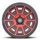 ICON Alloys Victory, Satin Black w/Red, 17 x 8.5 / 5 x 4.5, 0mm Offset, 4.75" BS