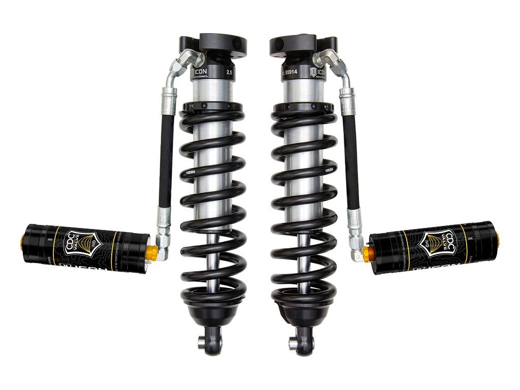 ICON 1996-2004 Toyota Tacoma, 0-3" Lift, Front,V.S. 2.5 Series Coilover Kit, Extended Travel, Remote Reservoir w/ CDCV, 700 lbs/in Spring Rate