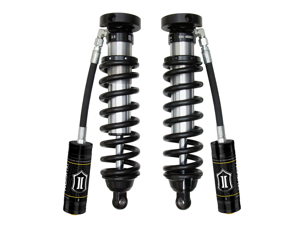 ICON 1996-2002 Toyota 4Runner, 0-3" Lift, Front, V.S. 2.5 Series Coilover Kit, Extended Travel, Remote Reservoir, 700 lbs/in Spring Rate