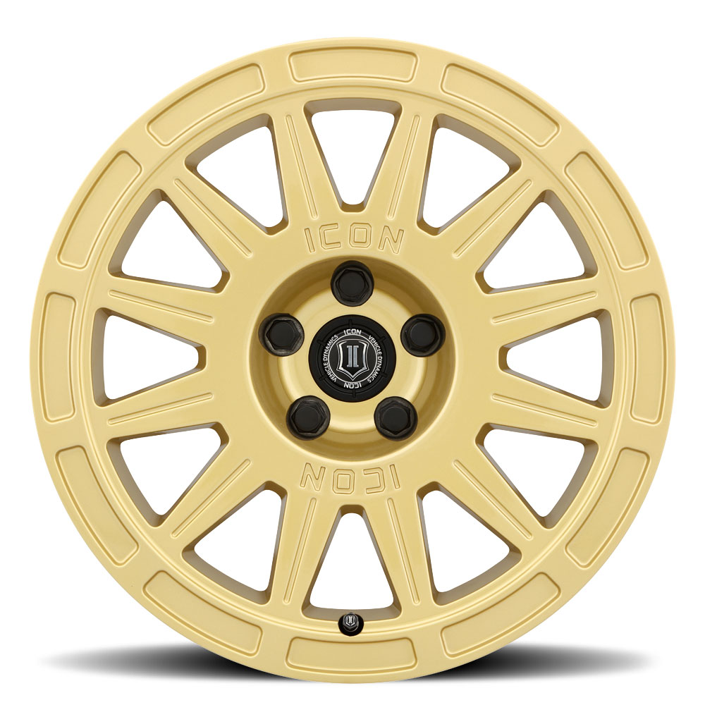 ICON Alloys Ricochet, Gloss Gold, 17 x 8 / 5 x 4.5, 38mm Offset, 6" BS