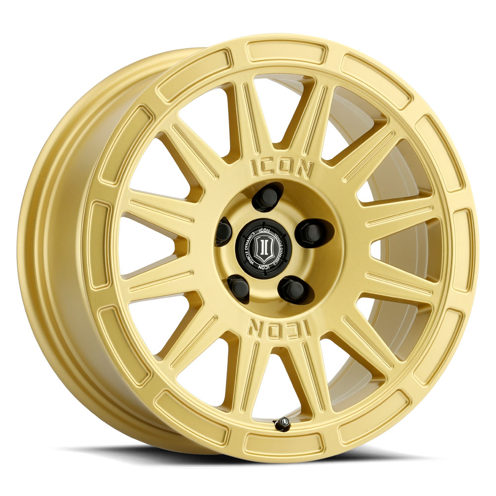 ICON Alloys Ricochet, Gloss Gold, 17 x 8 / 5 x 4.5, 38mm Offset, 6" BS