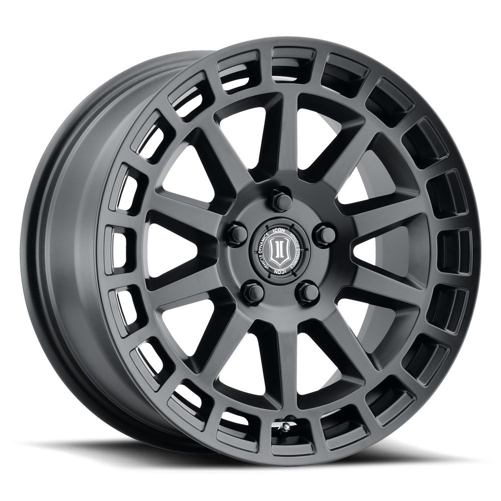 ICON Alloys Journey, Satin Black, 17 x 8 / 5 x 4.5, 38mm Offset, 6" BS