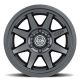 ICON Alloys Rebound SLX, Satin Black, 17 x 8.5 / 5 x 5, -6mm Offset, 4.5" BS