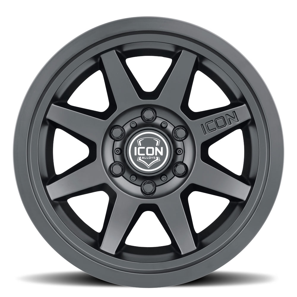 ICON Alloys Rebound SLX, Satin Black, 17 x 8.5 / 6 x 5.5, 25mm Offset, 5.75" BS