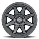 ICON Alloys Rebound SLX, Satin Black, 17 x 8.5 / 6 x 5.5, 25mm Offset, 5.75" BS