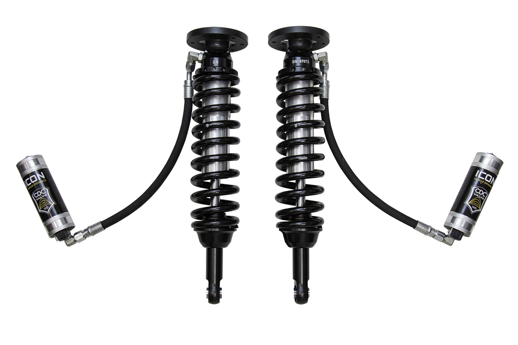 ICON 2009-2013 Ford F-150 2WD, 1.75-2.63” Lift, Front, V.S. 2.5 Series Coilover Kit, Remote Reservoir w/ CDCV