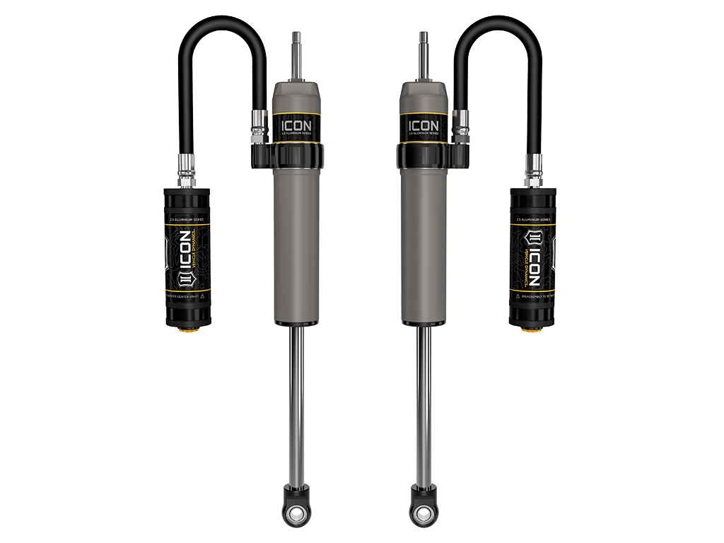 ICON 2022-2025 Toyota Tundra 0-1.5” Lift/2023-2025 Sequoia 0-4" Lift, Rear, V.S. 2.5 Aluminum Series Shock Absorbers, Remote Reservoir, Pair