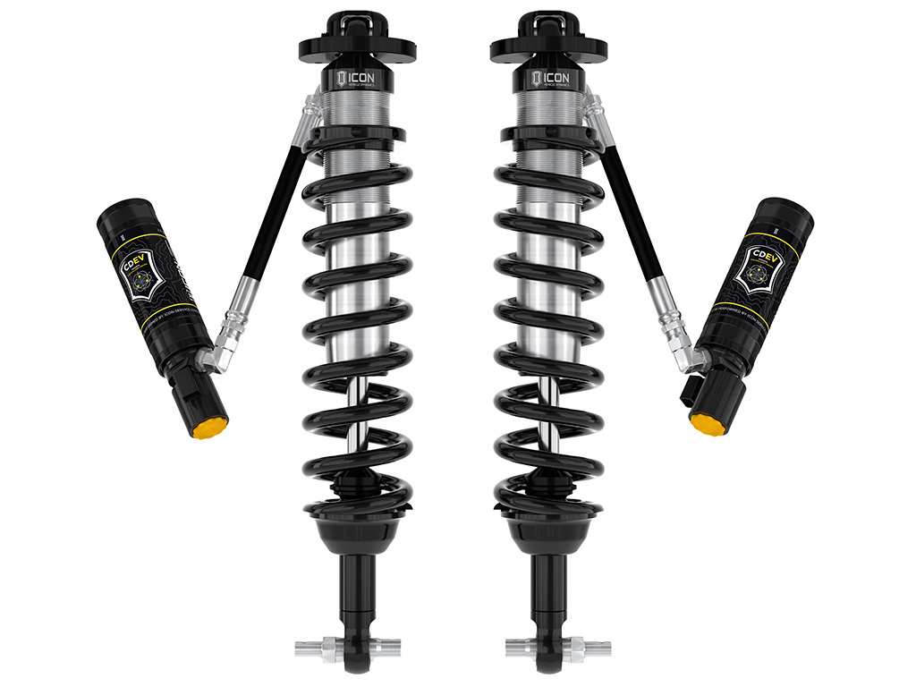 ICON 2021-2023 Ford Bronco, Front, 1.5-4” Lift, V.S. 2.5 Series Coilover Kit, Remote Reservoir w/ CDEV