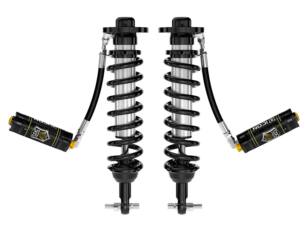 ICON 2021-2023 Ford F-150 2WD, 0-3" Lift, Front, V.S. 2.5 Series Coilovers, Remote Reservoir w/ CDCV, Pair