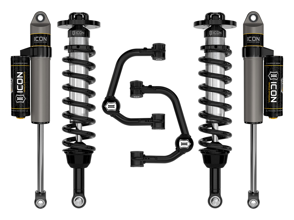 ICON 2021-2024 Ford F-150 4WD, 2.75-3.5" Lift, Stage 2 Suspension System, Tubular