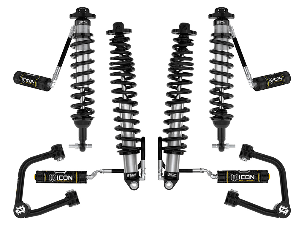 ICON 2021-2023 Ford Bronco, Non-Sasquatch, 3-4" Lift, Stage 4 Suspension System, Tubular, Heavy Rate Rear Spring