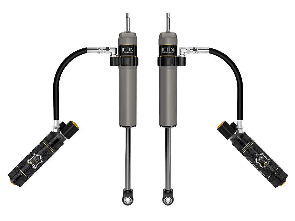 ICON 2022-2024 Toyota Tundra, 3-3.5" Lift, Rear, V.S. 2.5 Aluminum Series Shock Absorbers, Remote Reservoir w/ CDEV, Pair