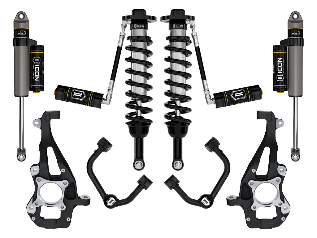 ICON 2021-2024 Ford F-150 4WD, 3.5-4.5" Lift, Stage 3 Suspension System, Tubular