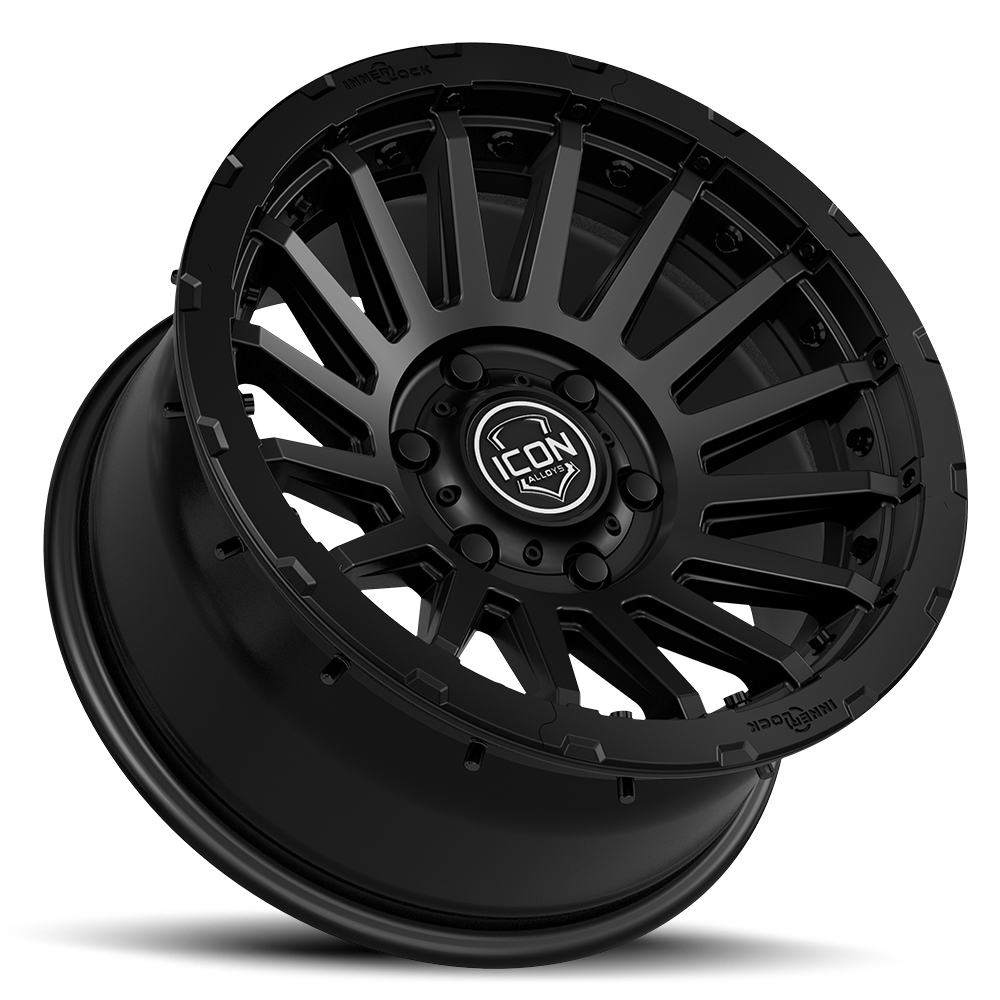 ICON Alloys Recon Pro, Satin Black, 17 x 8.5 / 5 x 4.5, 0mm Offset, 4.75" BS