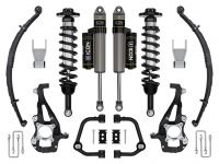 ICON 2021-2024 Ford F-150 4WD, 3.5-4.5" Lift, Stage 2 Suspension System, Tubular, w/ Leaf Packs