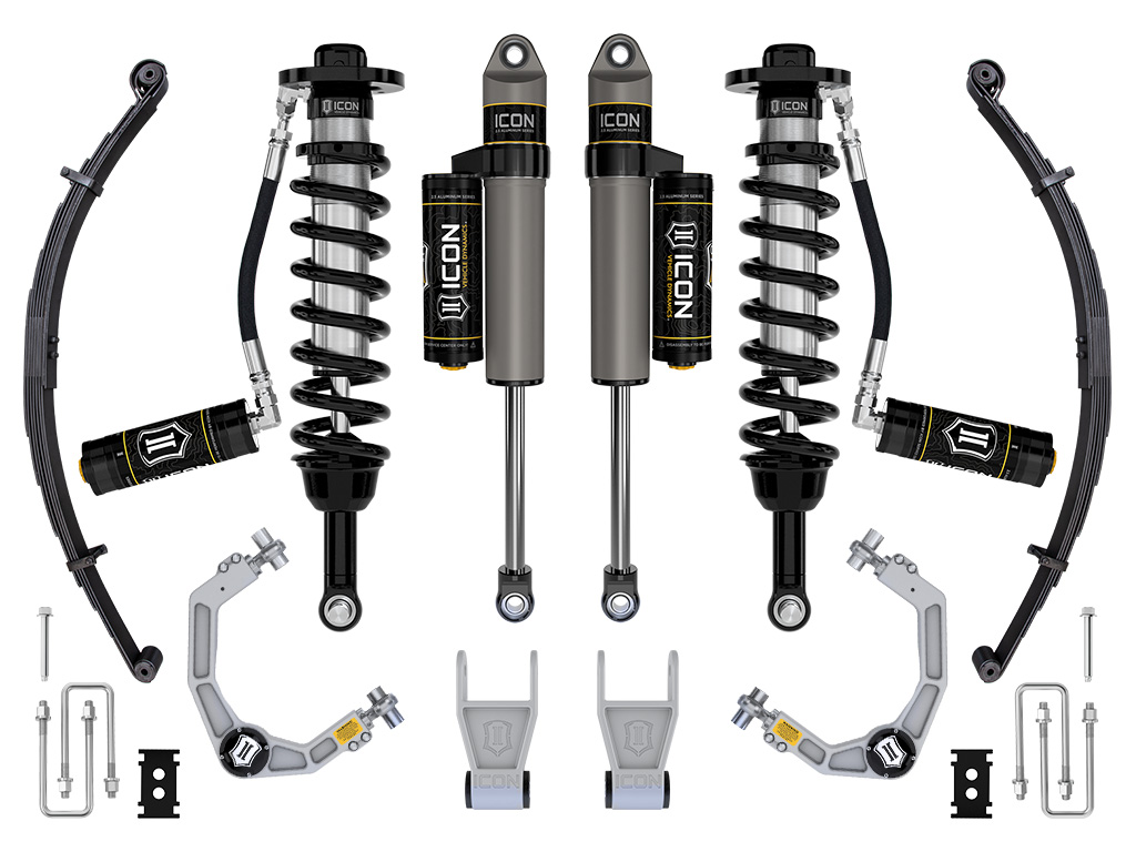 ICON 2021-2024 Ford F-150 Tremor, 2.5-3" Lift, Stage 3 Suspension System, Billet, w/ Leaf Packs