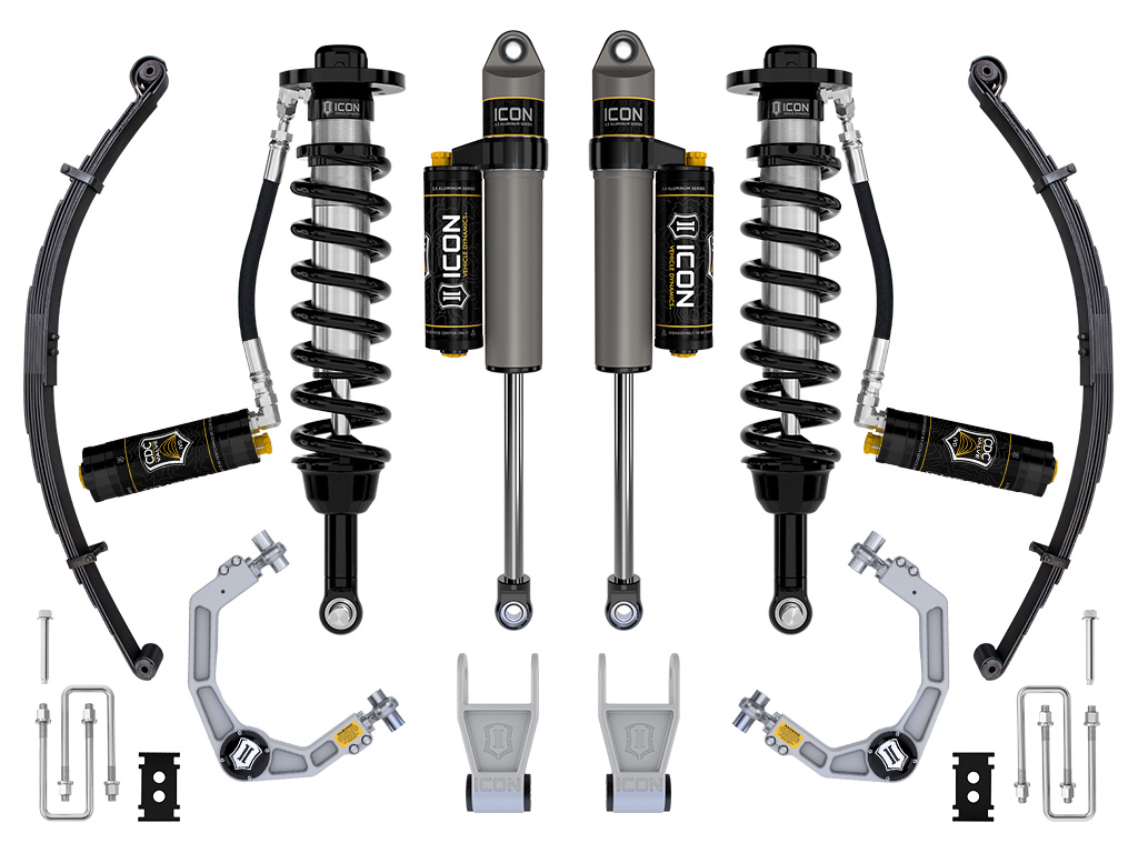 ICON 2021-2024 Ford F-150 Tremor, 2.5-3" Lift, Stage 4 Suspension System, Billet, CDCV, w/ Leaf Packs