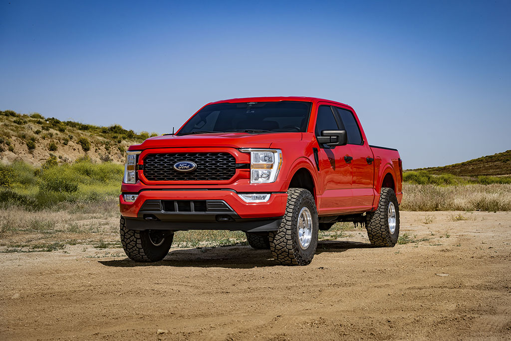 ICON 2021-2024 Ford F-150 4WD, 3.5-4.5" Lift, Stage 3 Suspension System, Billet, w/ Leaf Packs