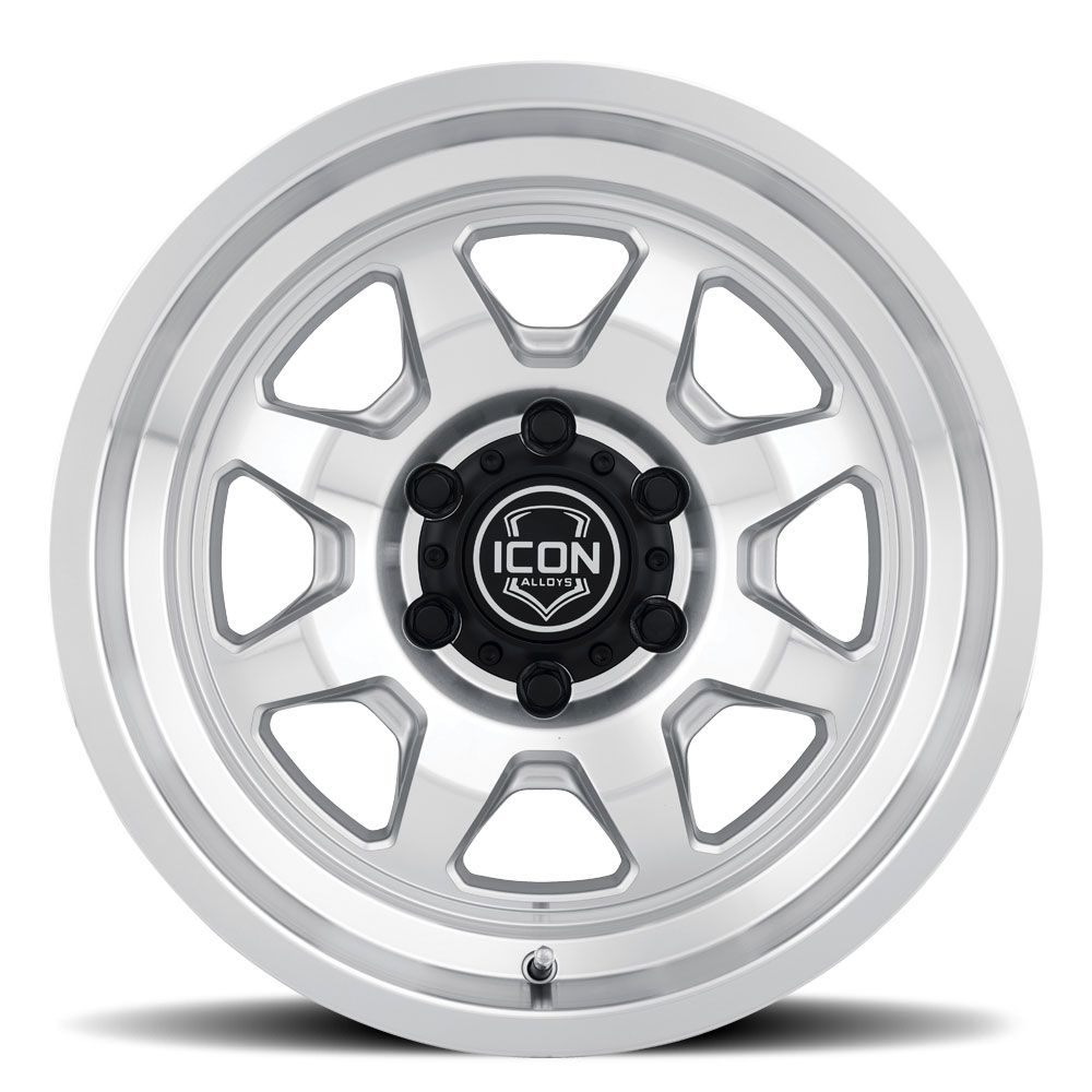 ICON Alloys Nuevo, Silver Machined, 17 x 8.5, 5 X 4.5, 0mm Offset, 4.75" BS