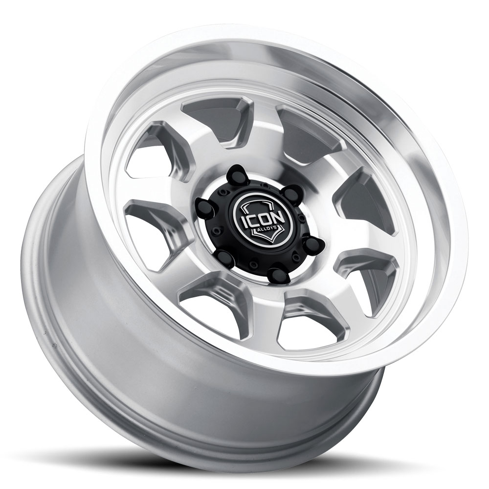 ICON Alloys Nuevo, Silver Machined, 17 x 8.5, 5 X 4.5, 0mm Offset, 4.75" BS