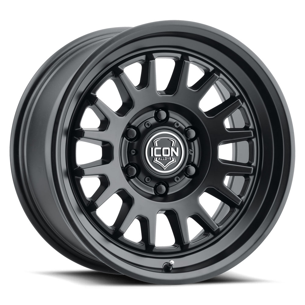 ICON Alloys Anza, Satin Black, 17 x 8.5, 5 X 5.5, 0mm Offset, 4.75" BS