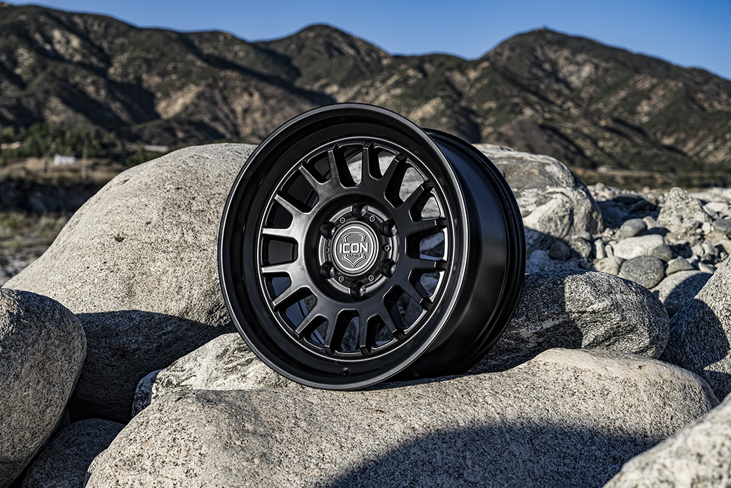 ICON Alloys Anza, Satin Black, 17 x 8.5, 5 X 5.5, 0mm Offset, 4.75" BS