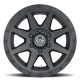 ICON Alloys Rebound, Double Black, 18 x 9 / 5 x 5, -12mm Offset, 4.5" BS