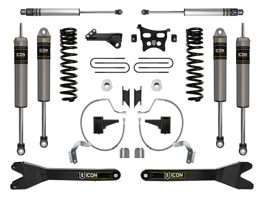 ICON 2023-2024 Ford F-250/F-350 Super Duty 4WD Diesel, 4.5" Lift, Stage 3 Suspension System w/ Radius Arms
