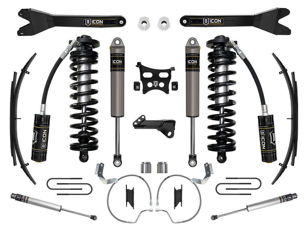 ICON 2023 Ford F-250/F-350 Super Duty 4WD, 4-5.5" Lift, Stage 3 Coilover Conversion System w/ Radius Arms & Expansion Packs