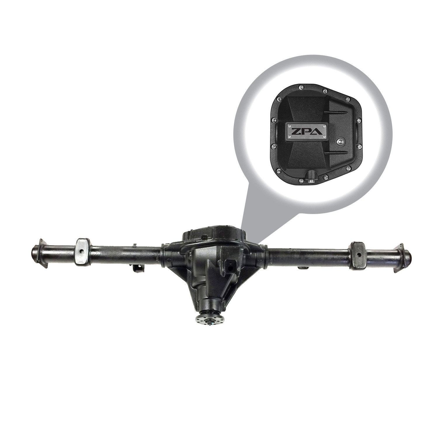 Zumbrota Performance Axle, Rear Axle Assembly, Ford 9.75, '00-'04 Ford F150, Non-Stepped Housing with 1.7055" I.D. / 2.992" O.D. Axle Bearing, 4.56 Ratio, Duragrip