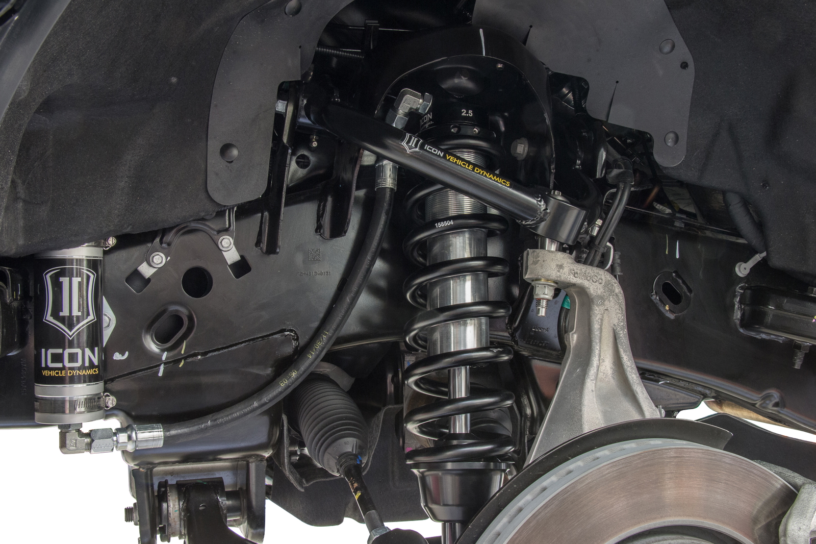 ICON 2014 Ford F-150 4WD, 1.75-2.63” Lift, Front, V.S. 2.5 Series Coilover Kit, Remote Reservoir