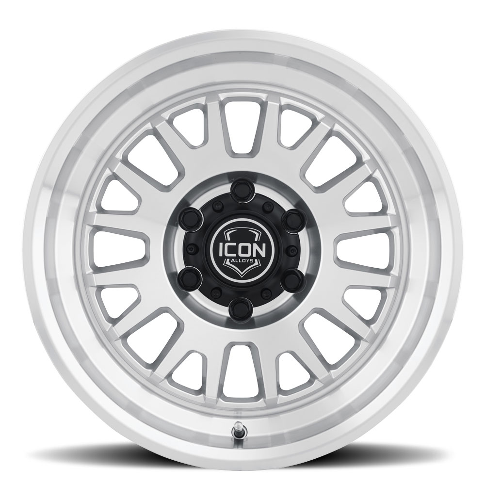 ICON Alloys Anza, Silver Machined, 17 x 8.5 / 6 x 5.5, 25mm Offset, 5.75" BS