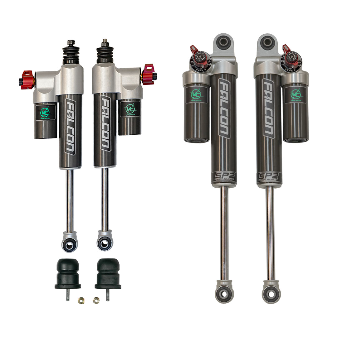 Van Compass Falcon 3.3 Fast Adjust Front & Rear Shocks W/ Sumo Springs, Light/Mid Rear Tune, Sprinter 4X4/Awd 2500, Complete System